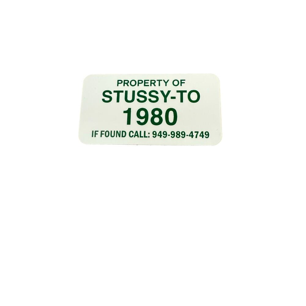 Stüssy “Property Of” Sticker Authentic Streetwear Skate Vinyl